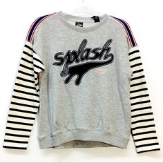 $72.Scotch & Soda* 140cm (10y) Youth Sweatshirt Top, Embroidered Patch Accent, Splash” Drop Shoulder Stripe Contrast, Ribbed Straight/ Round Hem. Condition: Nwts Excellent- Pls Zoom As Photo Often Tell Best Description, Pls Asked Clarification Questions Prior To Bidding. Some Photo May Appear Lighter Than They Actually Are.. Girls Sweatshirt 140cm (10y) Chest: 18” Side To Side Flat Length: 20” Front 21.5” Back Sleeves: 23” * 55% Cotton, 37% Polyester, 8% Nylon * Turkey Thank You Activewear Details, Graphic Design Images, Girls Sweatshirt, Shopping Clothes, Scotch Soda, Girls Tees, Girl Sweatshirts, Embroidered Patch