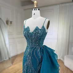 a dress on a mannequin in a room