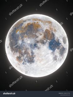 an image of the moon taken from space with stars in the sky and black background