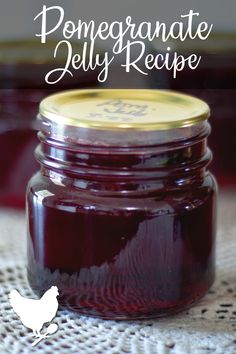 homemade jelly recipe in a glass jar on a table