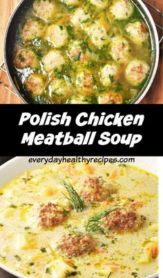 polish chicken meatball soup is an easy and delicious meal