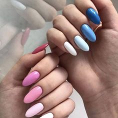 unhas da moda 2020 Fantastic Nails, Unghie Sfumate, Blue Nail, Summer Acrylic Nails, Dream Nails, Coffin Nails Designs, Fire Nails, Pretty Acrylic Nails