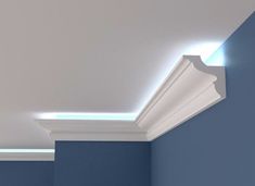 XPS COVING LED Lighting cornice, coving, moulding, wall decoration, ceilling decor, home improvement, DIY, led decoration Led Coving Lighting, Ceiling Design Living Room, Cove Lighting, Ceiling Light Design, Indirect Lighting, Lighting Design Interior, Diy Home Repair