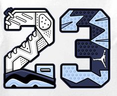 the letter e is made up of sneakers