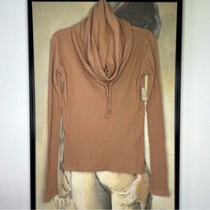 Brand New With Tags. No Holes Or Stains. Size Xs. Oversized. Ribbed Knit. Very Soft And Stretchy. Drawstring Funnel Neck. Long Sleeves. Light Brown Color. 18in Across Pit To Pit 22.5in Shoulder To Hem Add Your Likes To A Bundle To Save On Shipping + Receive Additional Discounts! All Prices Are Negotiable! Send Me An Offer. Casual Cowl Neck Sweater For Layering, Trendy Soft Knit Tops With Funnel Neck, Knit Long Sleeve Top With Drawstring Hood, Trendy Soft Knit Funnel Neck Top, Casual Cowl Neck Winter Sweater, Brown Long Sleeve Top With Drawstring Hood, Brown Tops With Drawstring Hood For Winter, Brown Winter Tops With Drawstring Hood, Brown Drawstring Hood Top For Winter