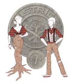 two people standing next to each other in front of a coin