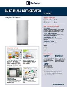 an advertisement for a refrigerator that is built in all refrigerators and freezer parts