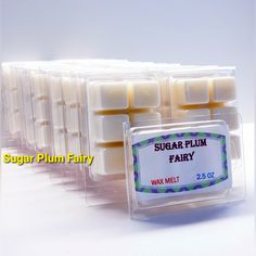 sugar plum fairy wax melts in plastic containers