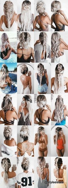 Braids Blonde, Easy Trendy Hairstyles, Ig Model, Hairstyles Korean, Plaits Hairstyles, Shorthair Hairstyles, Trendy Hairstyle, Hairstyles Braids, Hair Tutorials