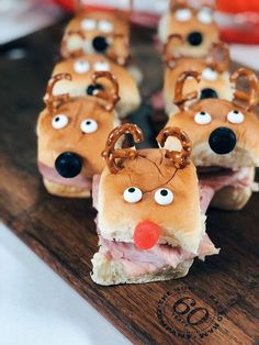 some kind of food that looks like reindeer sandwiches