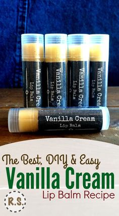 Easy Lip Balm Recipe, Easy Lip Balm, Diy Vanilla