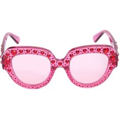 Gucci Women Squared Sunglasses W/ Heart Crystals (15.328.825 IDR) ❤ liked on Polyvore featuring accessories, eyewear, sunglasses, glasses, pink, square sunglasses, pink heart glasses, pink glasses, transparent sunglasses and pink sunglasses Transparent Sunglasses, Gucci Glasses, Cute Sunglasses, Gucci Eyewear, Heart Shaped Sunglasses, Heart Sunglasses