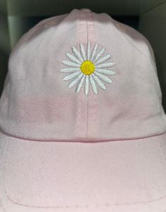 Daisy Embroidered hat for men or women ~ one size fits most.  Perfect to throw on for a sunny day, to hide messy bed head or just a a simple understand accessory. Looking for a different image all together, messages us! Each hat is made to order, happy to make any changes in colors. 100% bio-washed cotton chino twill Unstructured, six-panel, low-profile Pre-curved visor Self-fabric tri-glide buckle closure - antique brass Adjustable Measurements Hat size: 6 5/8 - 7 3/8Sizes (US)         Adjustab Messy Bed, Embroidered Hat, Hat For Men, Hat Baseball, Cotton Chinos, Embroidered Hats, Hat For Man, Bed Head, Dad Hat