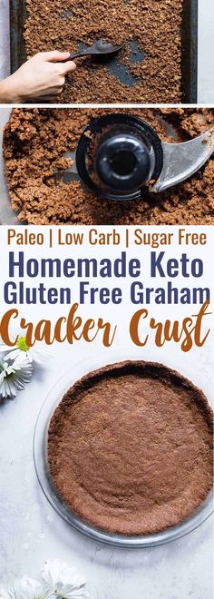 homemade keto gluten free graham cracker crust is the perfect dessert for fall