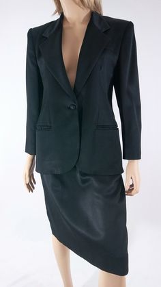 Hurry! Limited stock available. Women's Black Tuxedo Suit Blazer Skirt 2 Piece Long Sleeve Formal Highend Lux Couture Designer Like New Condition by DONCASTER TAILOR Size M, exclusively priced at $110.00 Don't miss out!
#tuxedo #BlackTux #tux #WomensTuxedo #WomensSuit #BlackTuxedo #WomensSuit #BlackSuit #WomensTuxedo #WomensBlackSuit Fitted Party Sets With Pockets, Classic Tailored Skirt Suit For Party, Classic Fitted Skirt Suit With Pockets, Lined Skirt Suit For Formal Occasions, Fitted Skirt Suit With Pockets For Office, Classic Fitted Lined Bottoms, Formal Fitted Skirt, Tuxedo Women Suits, Women's Tuxedo