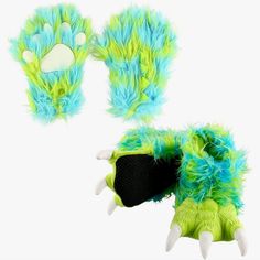 Brand New Set. Child Size Mitts Fit 5-12yo. Medium Slippers Fit Kids Size 13-3. Free Shipping Fit Kids, Exercise For Kids, New Set, Size 13, Kids Shoes, Blue Green, Kids Shop, Slippers, Brand New