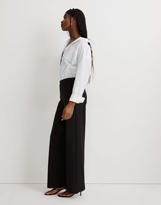 MWL Ponte Wide-Leg Pants Travel Pants, Pants Details, Madewell Denim, Social Responsibility, Leg Pants, Wide Leg Pants, Madewell, Access Denied, Wide Leg