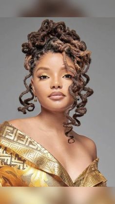 Change your look with braids. Loc Buns Styles Updo For Wedding, Bridal Hairstyles With Locs, Formal Loc Updo, Bridal Locs Hairstyles Short, Loc Styles For Bridesmaids, Bridesmaids Hairstyles Black Women Natural Hair, Dread Hairstyles For Weddings, Wedding Hair For Locs, Half Up Half Down Loc Styles For Women Long