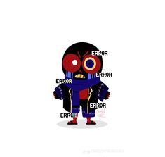 an image of a cartoon character with the words error on it