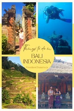 All the best things to do in Bali Indonesia from visiting temples and rice terraces in Ubud, scuba diving with manta rays in Nusa Penida, snorkeling the Gili islands, surfing in Kuta and more. Bali Temples, Tegalalang Rice Terrace, Gili Islands, Bali Beaches, Gili Island