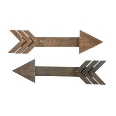 two wooden arrows pointing in opposite directions