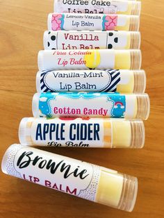 Be good to your lips! Our Original Recipe... It smoothes, shines your lips, protects your lips, it's flavorful / highly scented, it's addicting, really. Someone - not me - says it's perfection in a tube. Anyways... EVERYONE loves our lip balms, and I know that this incredibly smooth, naturally yummy flavor will be your new favorite! ❁ Our lip balms are HANDmade with just 4 ingredients: Beeswax, Castor Oil, Sunflower Oil, & Essential Oils. ❁ The labels are printed on high-quality paper. This Apothecary Shop, Holiday Lip, Vanilla Lip Balm, Lip Balm Labels, Lip Balm Collection, Best Lip Balm, Lip Balm Set, Lip Balm Tubes, Beauty Make-up