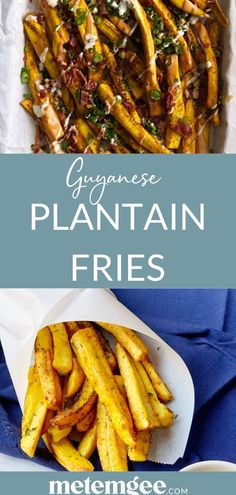 an image of plantain fries with text overlay