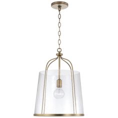 a light fixture with a glass shade hanging from it's center point, on a white background