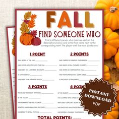 a fall find someone who is missing the point on this printable activity for kids