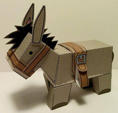 an origami donkey made out of paper