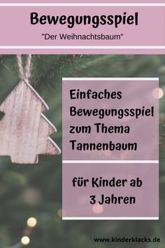 a wooden ornament hanging from a christmas tree with the words bewerungspiel