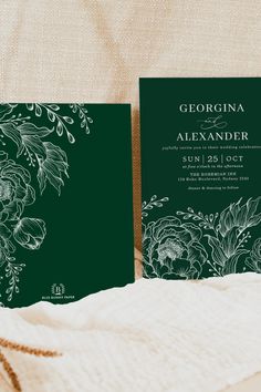 🏷️$2.09 📢Before Discount - 🎁 Introducing our beautiful minimalist boho wedding invitation! This design features vintage botanical floral line art and modern lettering mixed with stylish calligraphy. The color scheme is trendy emerald green and white. This invitation is perfect for couples who are looking for a modern twist on a classic style. 🥳🎉🥂🎁🔥 minimalist wedding invitation, botanical floral line art, vintage, rustic garden peony leafy greenery, modern wildflow