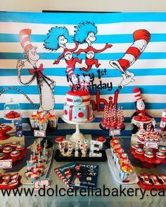 the dr seuss birthday party is ready to be eaten