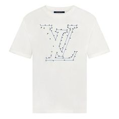 LOUIS VUITTON LV Stitch-Print Embroideredd For Men White 1A7X53 (Men's/Embroidery/Short Sleeve/Gift Recommend/Gift to Boyfriend) Shirt Reference, Lv Shirt, Shirt Outfit Men, Louis Vuitton Men, Stylish Sneakers, White T Shirt, White Tshirt, Shirt Outfit, Perfect Pair