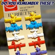 a close up of a sign with different colored crosses on it's sides and the words do you remember these?