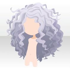 an illustration of a woman's head with grey hair and long curly gray hair