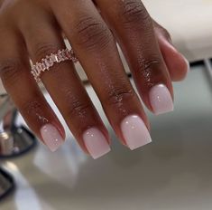 Milky Pink Nails, White Gel Nails, Kutek Disney, Manikur Kuku, Girly Acrylic Nails