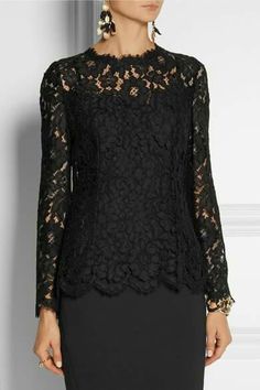 Top Net, Evening Tops, Legging Outfits, Black Lace Tops, Black Lace Dress, Moda Vintage, Ladies Tops Fashion, Mother Of The Bride Dresses, Lace Tops