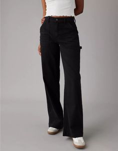 AE Dreamy Drape Stretch Super High-Waisted Baggy Wide-Leg Pant Cold Outfit, Wide Leg Casual Pants, Skater Girl Outfits, Casual Wide Leg Pants, Fall Fits, Do Better, Flare Pants, Wide Leg Jeans, Cargo Pants