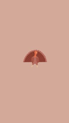 an illustration of a turkey in the middle of a pink background with red and orange colors