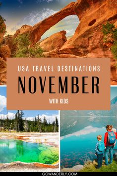 Find the top family-friendly travel spots in the USA for November with our comprehensive guide. Fall Destinations, Usa Places, Grand Canyon Railway, Usa Places To Visit, Fall Road Trip, Usa Travel Destinations