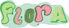 an image of the word agora written in green and pink