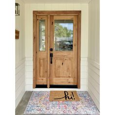 Modern Farmhouse Knotty Alder Clear Glass Wood Front Door | Krosswood Light Wood Front Door, Glass Exterior Door, Wood Front Door, Solid Wood Entry Doors, Solid Wood Front Door, Glass Exterior, Fiberglass Exterior Doors, Fiberglass Front Door, Exterior Doors With Glass