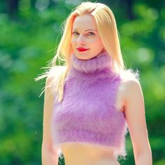 Check out Dual tone purple cropped mohair top fuzzy sleeveless sweater SuperTanya, XS-S, the latest item I added on eBay! #eBay #eBaySeller Fuzzy Mohair Sweater, Fuzzy Top, Sweater Skirt Set, Bolero Dress, Angora Sweater, Fuzzy Sweater, Mohair Wool, Mohair Sweater, Black Turtleneck