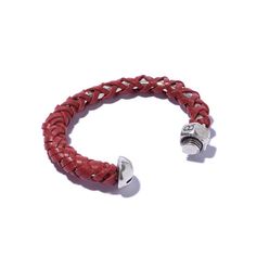 Silver oxide Nut & Bolt Cuff with red leather lashing. Large size diameter: 2.5. Small size diameter: 2.1 Web Hosting Services, Free Domain, Rope Bracelet, Red Leather, Web Hosting, Olive Green, Domain Name