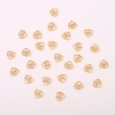 18k Gold Plated Heart Charm,3Pcs Mini Heart Pendant,Heart Evil Eye Charms,9x8mm Tiny Heart,Micro Pave Heart,Beads,Eye Charms,Heart Jewelry Material:18K Gold Plated Shape: Heart Size :9x8mm Hole size:1mm approx Colour :Gold Quantity : 3 Pcs Pendant weighs:10g/3pcs Item No.: AWW-P750 Note:Actual colors of any item or chains may slightly differ from screen to screen due to the screen resolution. We take our pictures in natural light during the day. If you have any questions or want a custom order ( Heart Evil Eye, Pendant Heart, Bee Pendant, Gold Bee, Bee Necklace, Bee Charms, Tiny Heart, Mini Heart, Evil Eye Charm