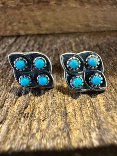 Experience the rich culture and beauty of Native American art with the [Navajo Lucia Turquoise Stud Earrings](www.etsy.com/NavajoLuciaTurquoiseStudEarrings). Handcrafted from genuine sterling silver and adorned with stunning turquoise stones, these earrings make a thoughtful gift for any occasion. Arriving in a gift box, these earrings are perfect for showcasing your unique style. - Simple and elegant earrings are handcrafted with Navajo native American technique - Made out of genuine sterling s Turquoise Stud Earrings, Boho Shops, Navajo Turquoise, Turquoise Stones, Earrings Sterling Silver, Native American Jewelry, Elegant Earrings, Silver Turquoise, Elegant Gift