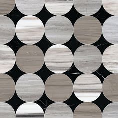 a black and white photo with circles on it's surface that looks like wood