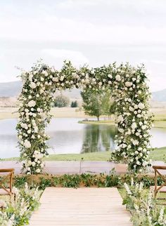 Wedding Arch Ideas:  Lush Square Floral Ceremony Altar with Neutral Flowers Wedding Ceremony Setup, Wedding Arches Outdoors, Wedding Arbors, Wedding Alters, Arch Ideas, Wedding Ceremony Arch, Wedding Arch Flowers, Wedding Arbour, Ivy House