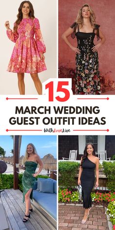 Elevate your wedding guest style with these gorgeous Best March Wedding Guest Outfit Ideas! 🌺 Explore the best outfit ideas for March weddings, from elegant dresses to stylish suits. Get tips on how to dress for the occasion and make a lasting impression. Save this pin for later and start shopping for your perfect wedding guest outfit! Wedding Semi Formal Attire Guest, Outfit Ideas For March, Winter To Spring